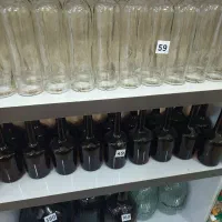 بطری شیشه ای آبغوره چوب پنبه|ظروف نگهدارنده، پلاستیکی، یک‌بارمصرف|مشهد, سازمان آب|دیوار