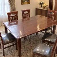 میز ناهارخوری 6 نفره چوب راش مناسب جهیزیه