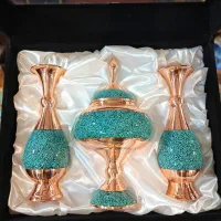 جعبه هدیه ست سه تایی فیروزه کوبی صنایع دستی