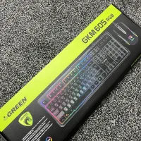باندل کیبورد و موس گیمینگ گرین GKM605 RGB