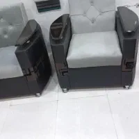 سرویس مبل ۷نفره جنس خوب پارچه و اسفنج عوض کردم نو|مبلمان خانگی و میز عسلی|دهدشت, |دیوار