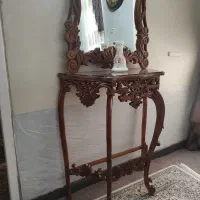آینه کنسول منبت چوب چنار|بوفه، ویترین، کنسول|شیراز, سجادیه|دیوار