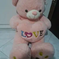 خرس صورتی  ولنتاین  LOVE