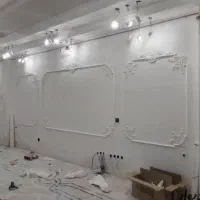 گچ کاری گچ بری ابزار زنی قاب بندی پیش ساخته|خدمات پیشه و مهارت|قزوین, |دیوار