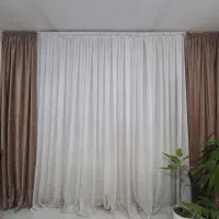 پرده حریر با دستک