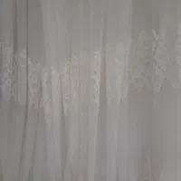 پرده حریر سفید پیله ای