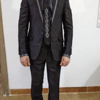 کت شلوار مجلسی مردانه به همراه پیراهن ساتن|لباس|لنگرود, |دیوار