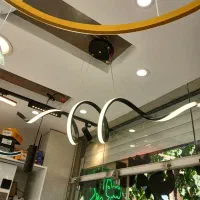 لوستر مدرن ریموت دار سه حالته نوری یکسال گارانتی|لوستر و چراغ آویز|اصفهان, تخت فولاد|دیوار