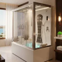 کابین دوش مدل میلان با جکوزی و سونا بخار مخصوص قشم