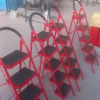 نردبان تاشو تمام فلزی و بندرخت استیل نگیر و رگال