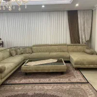 مبل ال جادار با نشیمن راحت + میز + شزلون