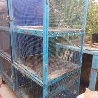 قفس بزرگ اهنی ۶ جا ۴ درب|لوازم جانبی حیوانات|قم, باجک یک|دیوار
