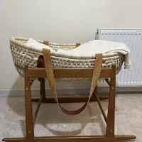 گهواره چوبی- کریر حصیری