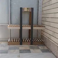 استند چوبی مناسب گلدان و کتاب