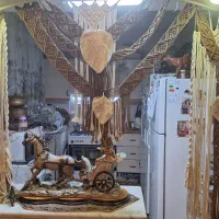 پرده مکرومه کاردست