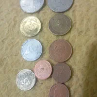 سکه ده ریالی و۵ ریالی ودوریالی ویک ریالی زمان شاه|کلکسیون سکه، تمبر، اسکناس|مشهد, راه آهن|دیوار