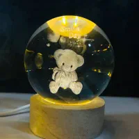 گوی کریستال دکوری و شب خواب جدید کریستالی|چراغ خواب و آباژور|شیراز, گود عربان|دیوار