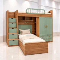 سرویس مجموعه تخت دوطبقه دو نفره نوجوان ۲ یک تک 90