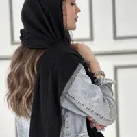 شال مشکی دور دانتل