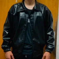 کاپشن چرم مشکی|لباس|گناباد, |دیوار