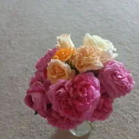 دسته گل شصت پر و رز