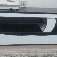 میز دو تیکه آم دی اف وشیشه ای