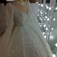 لباس عروس عربی تمام سنگ دوز