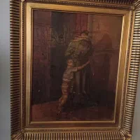 تابلو نقاشی کاردست امضا دار