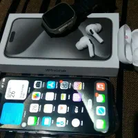 اپل۱۵پرومکس)های کپی(بهمراه ایرپادپرو۴ واپل واچ کپی