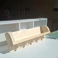 شلف دیواری و کافی بار چوبی|کتابخانه، شلف، قفسههای دیواری|محمدشهر, ولدآباد بزرگ|دیوار