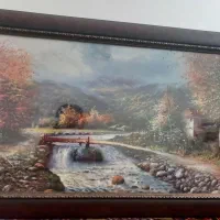 تابلو دیواری بزرگ عکس طبیعت با ساعت دیواری|تابلو، نقاشی، عکس|مشهد, رضاشهر|دیوار