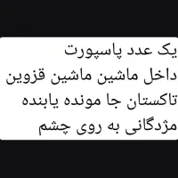 گمشده پاسپورت داخل ماشین