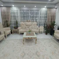 مبل 9نفره استیل چوب راش پارچه نانوبا پرده