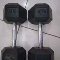 دمبل 1۰ کیلویی و۵ کیلویی باهم ۳ میلیون پرند