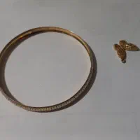 النگو سایز ۴ و پلاک پروانه طلا