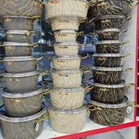 سرویس قابلمه ۱۴پارچه طرح ماربل مارک و برند شارنیک