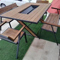 میز آتشدان با نیمکت و صندلی ۶ نفره|مبلمان خانگی و میز عسلی|نوشهر, |دیوار