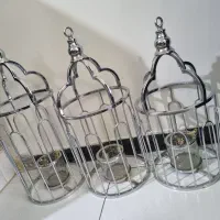 استند دکوری جاشمعی فانوسی استیل|صنایع دستی و سایر لوازم تزئینی|بافق, |دیوار