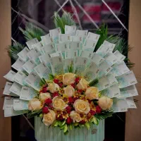 گل روبانی دست ساز باکس کادو