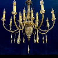 لوسترکریستال برنج زنبق کریستال برنجی15+1شعلهBvligt