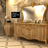 آینه کنسول چوب راش|بوفه، ویترین، کنسول|تبریز, |دیوار