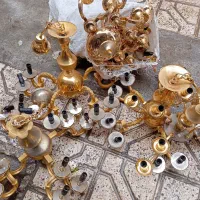 فروشگاه خرید لوستر آبکاری آینه شمعدان برنج