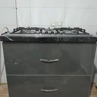 اجاق گاز صفحه ای استیل نو مناسب جهیزیه