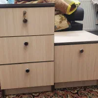 میز تلفن چوبی