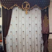 پرده سلطنتی با آستر و کتیبه|پرده، رانر، رومیزی|شیراز, شهرک گلها|دیوار