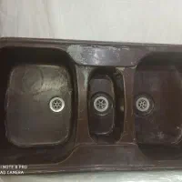 سینک ظرف شویی دوقلو محکم عالی تمیز وسالم