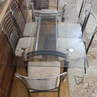 میز غذاخوری ۶ نفره شیشه ای  وارداتی ترکیه|میز و صندلی غذاخوری|گرگان, |دیوار