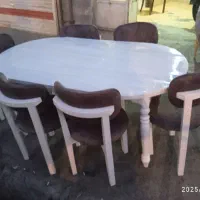 نهارخوری 6نفره کمجا میز بیضی|میز و صندلی غذاخوری|اراک, |دیوار