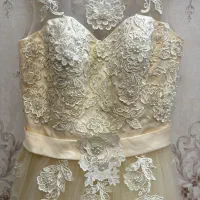 پیراهن مجلسی نباتی رنگ کاملا سالم