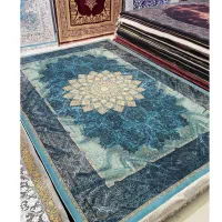فرش ماشینی کلکسیون دیبا ، C8694 سری رنگ ابی|فرش|خوی, |دیوار